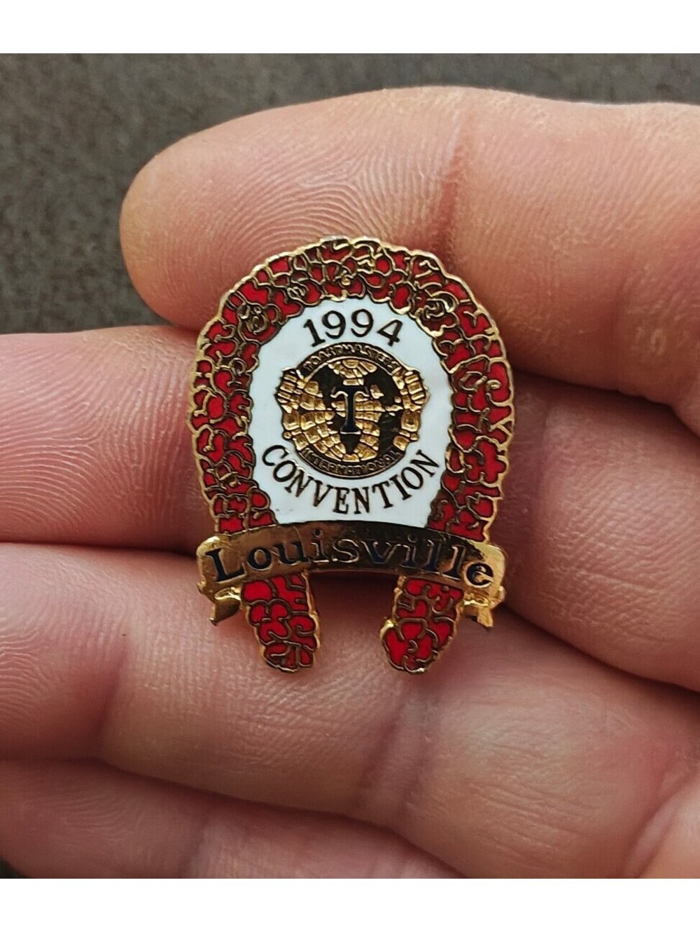 1994 Toastmasters International Convention Louisville Kentucky Gold Tone Pin.